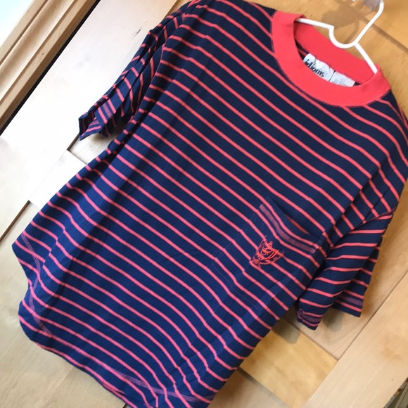 Navy blue and coral T-shirt - Picture 1 of 1